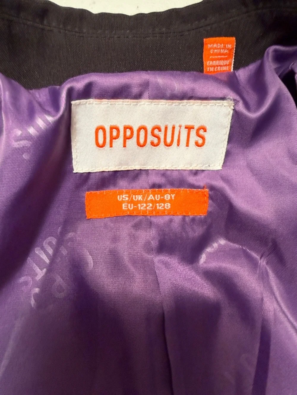 OppoSuits Black Sport Coat with Purple Lining